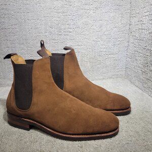 Meermin Mallorca Mens Size 8.5 Snuff Rapello Suede Wholecut Chelsea Boot Shoes